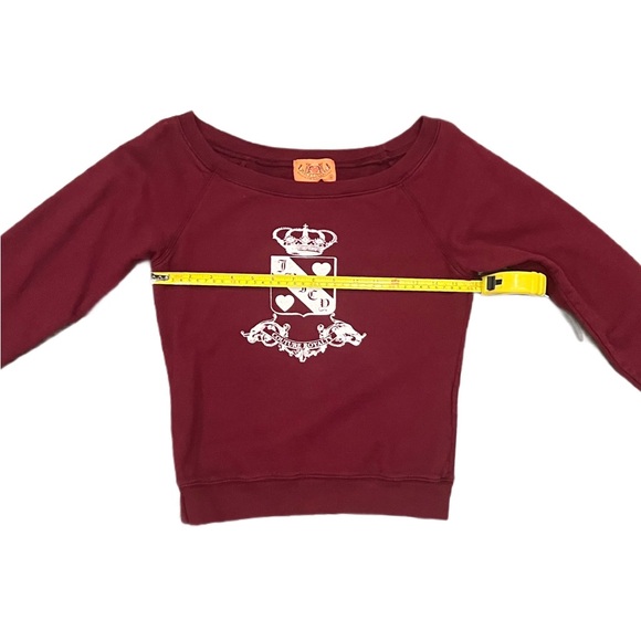 Juicy Couture Burgundy ‘Couture Royalty’ Cotton Sweatshirt, Women’s Small - Picture 11 of 12